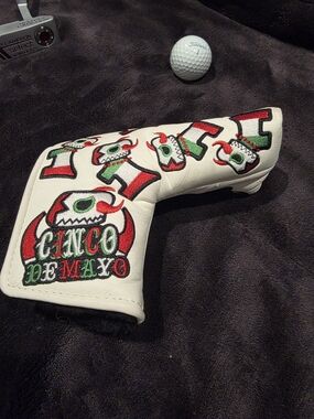 Cinco De Mayo Embroidered White Putter Headcover